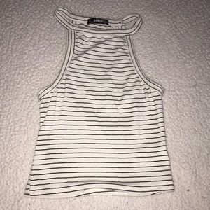 White and black striped tank top